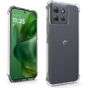 for Motorola Moto G Power 2025 Case, Clear Soft TPU Anti-Yellowing, Wireless Charging Compatible, 4 Corners Airbag Ultra Slim Shockproof Protection Phone Cover for Moto G Power 5G 2025 (Clear)
