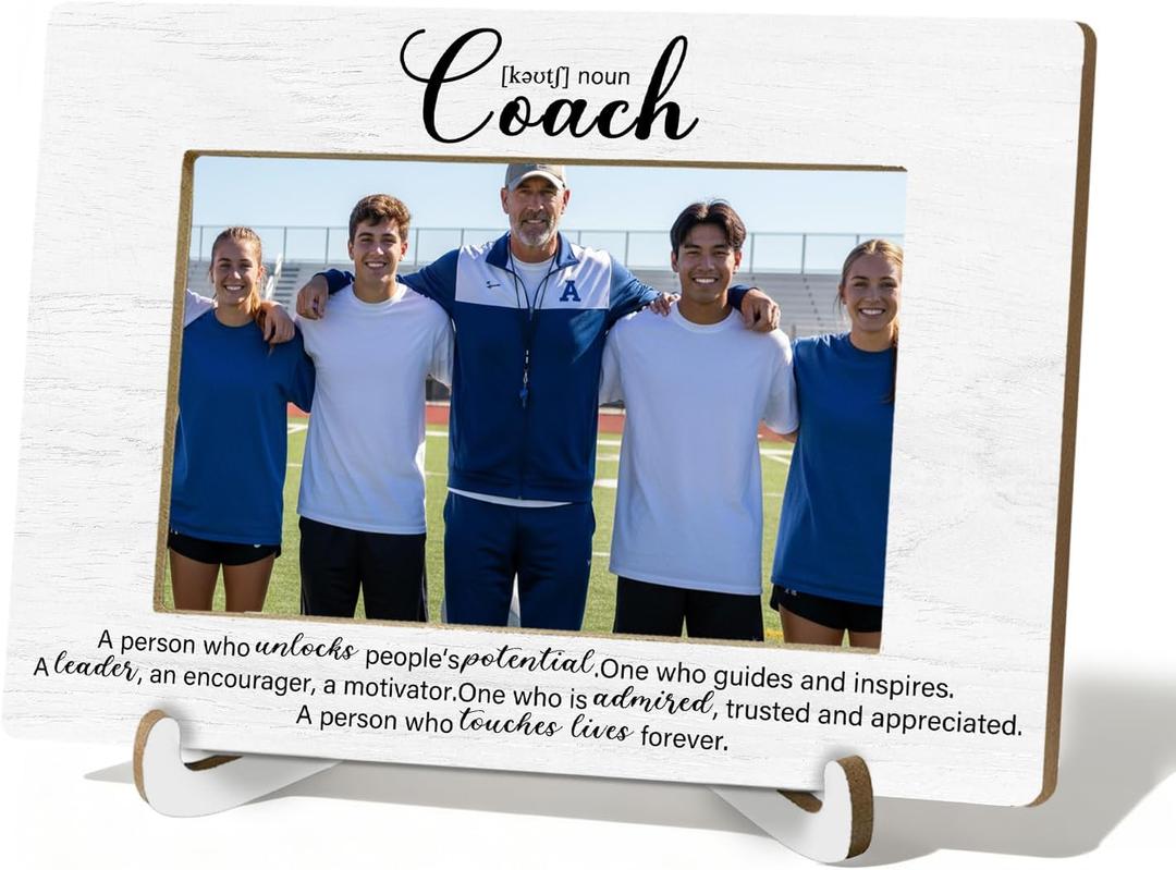 Coach Gifts 4x6 Picture Frame, Coaches Gifts for Women Men Photo Frame, Coach Definition Picture Photo Frames 4"x6"for Desk Tabletop Display Decorations