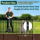 Decorative Garden Fence, 10 Panels No Dig Fence, 32 in(H) x 24.16 ft(L) Animal Barrier for Dogs Rabbits, Rustproof Metal Arched Decorative Garden Fences for Flower Bed, Outdoor, Yard, Patio