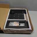 WESTREE Dual Monitor Stand Riser, Wood and Steel Monitor Stand Riser, Computer Monitor Stand for 2 Monitors, Multi-Purpose Desktop Storage Stand for Computer,Laptop,Printer, TV, Large, Grey, Black