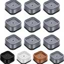 Shouwuhho 9 Pack Furniture Risers Adjustable Bed Risers Heavy Duty Lifts Height 1", Square Stackable Bed Risers 1, 2 or 3 Inch for Desk Leg Table Couch Sofa Chair Bed Frame Legs Dorm, Gray