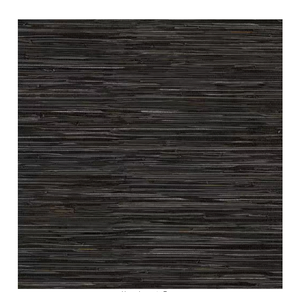Grassweave Black Raised Ink Vinyl Peel and Stick Wallpaper, 24" W