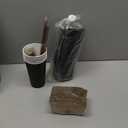 Lamosi 16 oz Coffee Cups 50 Pack, Disposable Coffee To Go Cups with Lids, Stir Sticks and Sleeves, 16 oz Black Hot Paper Cup for Home, Travel, Office