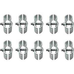 10 Set Chain Link Fence Panel Clamps 1-3/8" Dog Kennel Panel Clamp for Round Pipe Panel Frame