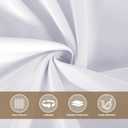 sancua White Tablecloths for 8 Foot Rectangle Tables, 6 Pack - Washable Polyester Fabric Table Cover for Wedding Wedding, Birthday Party, Banquet Reception, 60x120 Inch