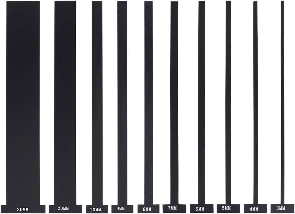 BENECREAT 10pcs Acrylic Bookbinding Spacer Tools Handmade Tools Bookbinding Supplies, Black T Shape Straight Edge for Making Books with Double Cover Structure, Album Cover