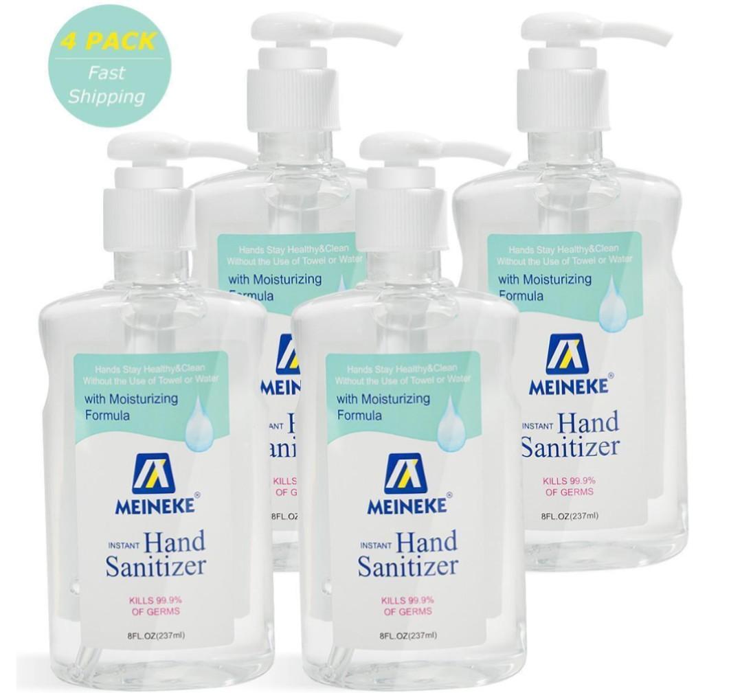8 Fl. Oz. Advanced Hand Sanitizer Gel with 62% Alcohol Based,4 Pack