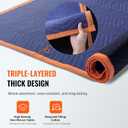 VEVOR 6 Pcs Moving Blankets, 80 x 72 in, Large Packing Blankets with 2 Elastic Bands, Heavy Duty Nonwoven Fabric Padded Moving Blanket with Cotton Filling for Shipping Wrapping Protecting Furniture (Blue/Orange)