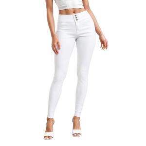 Hybrid & Company Women's Butt Lift Skinny High Waisted V3 Super Comfy Stretch Denim Pants P45075SK White (5 Short)