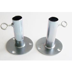 2pc 3/4" Short Foot Pad Canopy Batting Cage Ground Plate Fitting (FPA) - Fits 3/4" EMT Pipe That has an Outer Diameter of 15/16"