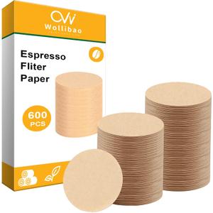 600pcs Espresso Filter Paper for CASABREWS Espresso Machine, Portafilter Filter Disposable Puck Screen for De'Longhi Stilosa Manual 51mm Portafilter Filter Basket, 51mm