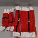 SOLUSTRE 6pcs Christmas Handle Covers Decorative Refrigerator Microwave Oven Gloves Cartoon Style Kitchen Accessory for Holiday Home Decor