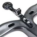 Aero Integrated Handlebar System Out Front Bicycle Computer Mount for Garmin Edge Wahoo Elemnt Bryton Fits Canyon CEP Cockpits and Wilier Filante Bar Handlebar and More (Black A)