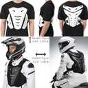 Motorcycle Armor Body Guard Vest Chest and Back Protective Gear White