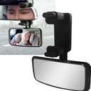 Baby Mirror for Car, Clip-On Adjustable HD Wide-Angle Convex Glass, Cars Rearview Baby Seat Mirror, No Dead Zone Safe Backseat Facing View for Cars, Truck, SUV Car Interior Rear View Mirrors