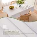BYDOLL Table Cloth White 60x84 Inch Tablecloth for 6 Foot Rectangle Tables Outdoor Washable Wrinkle Free and Spillproof Polyester Tablecloth for Festival Camping Picnic Party Cover