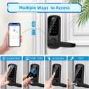 Smart Door Lock with Handle, Keyless Entry Digital Lock for Front/Interior Door,Fingerprint Exterior Locks, Electronic Deadbolt with Keypad,Biometric Door Knob,Smart Locks for Home, Apartment, Office