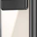 Pixel Fold Case, Clear PC Hinge Protection Case with Kickstand, Compatible with Google Pixel Fold 2023 (Black)