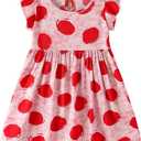 Girls Red Dress for Halloween Christmas 2-12Y
