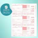 1099 NEC Forms 2025 with Envelopes, 25 Recipients 2025 1099 NEC Tax Forms, 4 Part Kit, Compatible with Accounting, 25 Self Seal Envelopes, Includes 3 1096 Forms