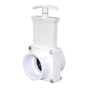 Valterra 6201 PVC Gate Valve, White, 2" Slip