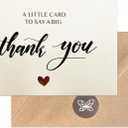 50 Embossed Thank You Cards with Envelopes & Stickers Ivory Folded Notecards 4x6, Elegant Textured Cardstock for Weddings, Baby Shower & Business, A Little Card to Say a Big Thank You