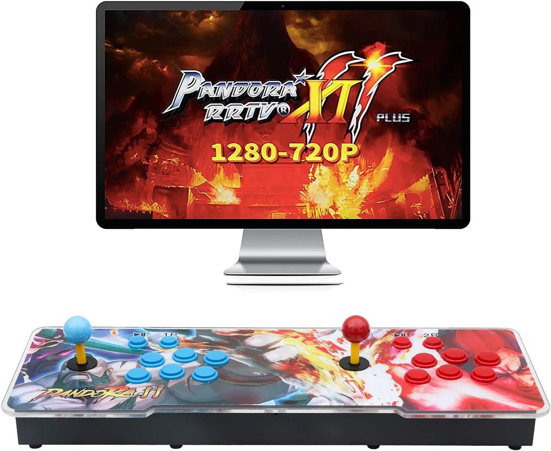Pandora Treasure 3D Arcade Game Console, 30000 Classic & 3D Games, 4 Players Online, 1280X720 HD, Black, 25.1 x 8.6 x 2.7 inches
