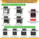 17 Inch Flavorizer Bars for Weber Genesis II/II LX 300, II E310, II E315, II E335, II LX340 Gas Grill with Front Control Knobs, 5 Pcs Porcelain Steel Flavor Bars For Weber Genesis II Parts 66795