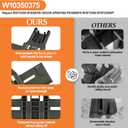 UPGRADED W10350375 Top Rack Adjuster For Whirlpool Dishwasher Top Rack Parts W10712395 WDT970SAHZ0 WDT750SAHZ0 WDT730PAHZ0 Upper Rack Parts, Kenmore Dishwasher Parts, With Dishwasher Adjuster Housing
