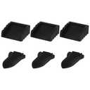 6pcs Door Stopper, 2 Styles Small TPR Rubber Doorstops Wedge Bidirectional Anti-Slip Spacecraft Indoor Bottom Stop Weight Prop Hold Keep Open Works on All Floor Types Home & Office Use (Black)