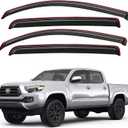 in-Channel Window Visors for Toyota Tacoma Double Cab 2016 2017 2018 2019 2020 2021 2022 2023Rain Guards Sun Shields Window Deflector Wind Vent Visors4PCS