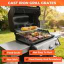 QuliMetal 17.5" Grill Grates for Weber Spirit 300/400 and Spirit II 300 Series,Spirit E/S-310 E/S-320 E/S-330,Spirit 700,Genesis Silver/Gold B & C,Genesis 1000-3500,Cast Iron Part for Weber 7638 7639