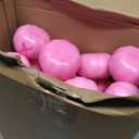 Nuanchu 48 Pack Mini Pink Breast Cancer Awareness Pumpkins Bulk Decorations Artificial Pumpkins with Pink Ribbon for Breast Cancer Public Welfare Publicity Decoration Fall Halloween Table Centerpiece