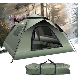 Instant Pop Up Tents for Camping, 2-3 Person Camping Tent 60s Automatic Easy Setup Tent, Double-Thick Waterproof Instant Tents for Hiking Backpacking