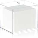 Disposable Face Towels Holder for Clean Skin Club, Acrylic Container Box, Bathroom Storage, Organizer (Towels Not Included) (Square-6.69IN)