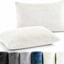 Fleece Queen Pillowcases - Set of 2 Queen Size Flannel Pillowcases - Super Soft Fleece Pillow Case Cover with Zipper for Bedroom, Sofa, Couch - Cozy Fuzzy Velvet Pillow Shams for All Seasons - Ivory