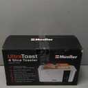 Mueller UltraToast Full Stainless Steel Toaster 4 Slice, Long Extra-Wide Slots for Bagels and Waffles, 6 Browning Levels, LED Display, Cancel/Defrost/Reheat Functions & Removable Tray, Kitchen Gadgets