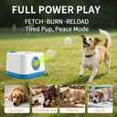 Automatic Dog Ball Launcher, Auto/Manual Paw-Activated Dog Ball Thrower, 3 Adjustable Distances Rechargeable Interactive Dog Toy, Indoor Outdoor Self Play Pet Toy with 4 Chew-Resistant Balls
