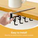 2 x Tumbler Lid Organizer, Space Saving Water Bottle Lid Organizers Under Cabinet Cup Lid Organizers Multi-Purpose Hook for Kitchen Organizer and Storage (Black)