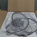 Modern Chandeliers for Dining Room, 19.69in LED Dimmable Kitchen Pendant Lamp, Black Ceiling Pendant Light Fixtures Over Table, Globe Ring Chandeliers for Living Room Bedroom Staircase