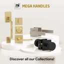 Mega Handles SUANA Entrance Combo, Door Knob and Cylinder Deadbolt and Key Combo, Heavy Duty Locking Door Knobs for Left or Right-Handed Doors Satin Brass