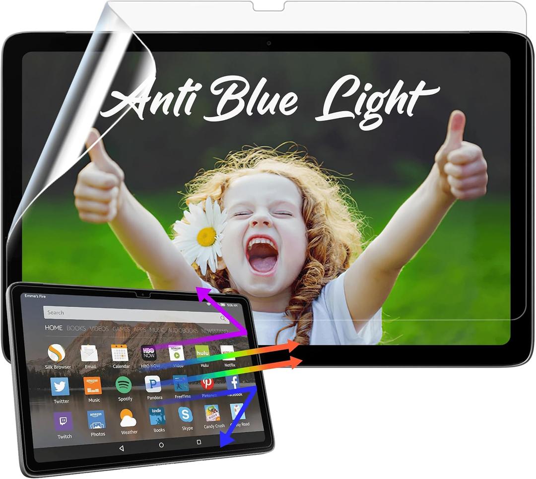 IPROKKO 2 Pack Anti-Blue Light Screen Protector for Fire Max 11 Tablet (11 inch) Anti Glare Screen Film, Fire Max Stylus Pen Compatible
