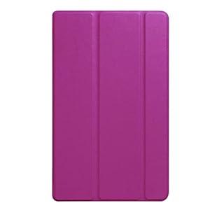 for Amazon Kindle Fire HD8 7th 8th Generation (2017/2018 Release Version) Tablet Cover,Ultra Slim Lightweight Folio Stand Leather Case for Kindle Fire HD 8 7th 8th Gen 8inch (Fd-Purple)