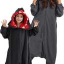 DarkCom Animal Onesie for Kids, Cosplay Dog Onesie Halloween Costume Christmas Pajamas Sleepwear 10-11 Years