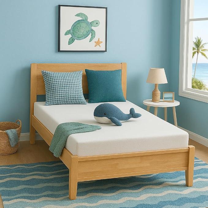 Atlas Mattress Memory Foam Mattress, Gel-Infused with High-Density Base, Medium Firm, CertiPUR-US, Washable Cover, 6 inches, Twin XL