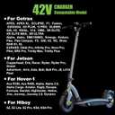 42V Compact Electric Scooter Hoverboard Charger for Hover-1 Gotrax Jetson & More 36V Lithium Battery, UL Certified Safe & Powerful & Small with 2 Common Connectors