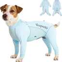 Dog Sun Protection Cooling Suit UPF 50+, Quick-Dry Breathable Jumpsuit for Large & Medium Dogs, Outdoor Dirt-Resistant Shedding Control Pet Apparel (Ice Blue, 2X-Large)