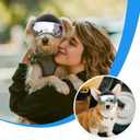 Namsan Dog Helmets for Small Dogs, Dog Helmet with Sun Lens Goggles, Doggie Helmets Hat with Ear Holes, Bike Doggie Helmet for Small to Medium Dogs, Adjustable, Black