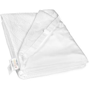 Zenzy 3" Twin Bamboo Mattress Topper Cover, Oeko-TEX Certified, Ultra-Soft Zippered Topper Protector with Adjustable Straps, Washable (Cover Only)