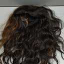 NAYOO 26 Inch Long Curly Middle Part Synthetic Heat Resistant Fiber Wig for Women - Daily Use Party Wig in Dark Brown